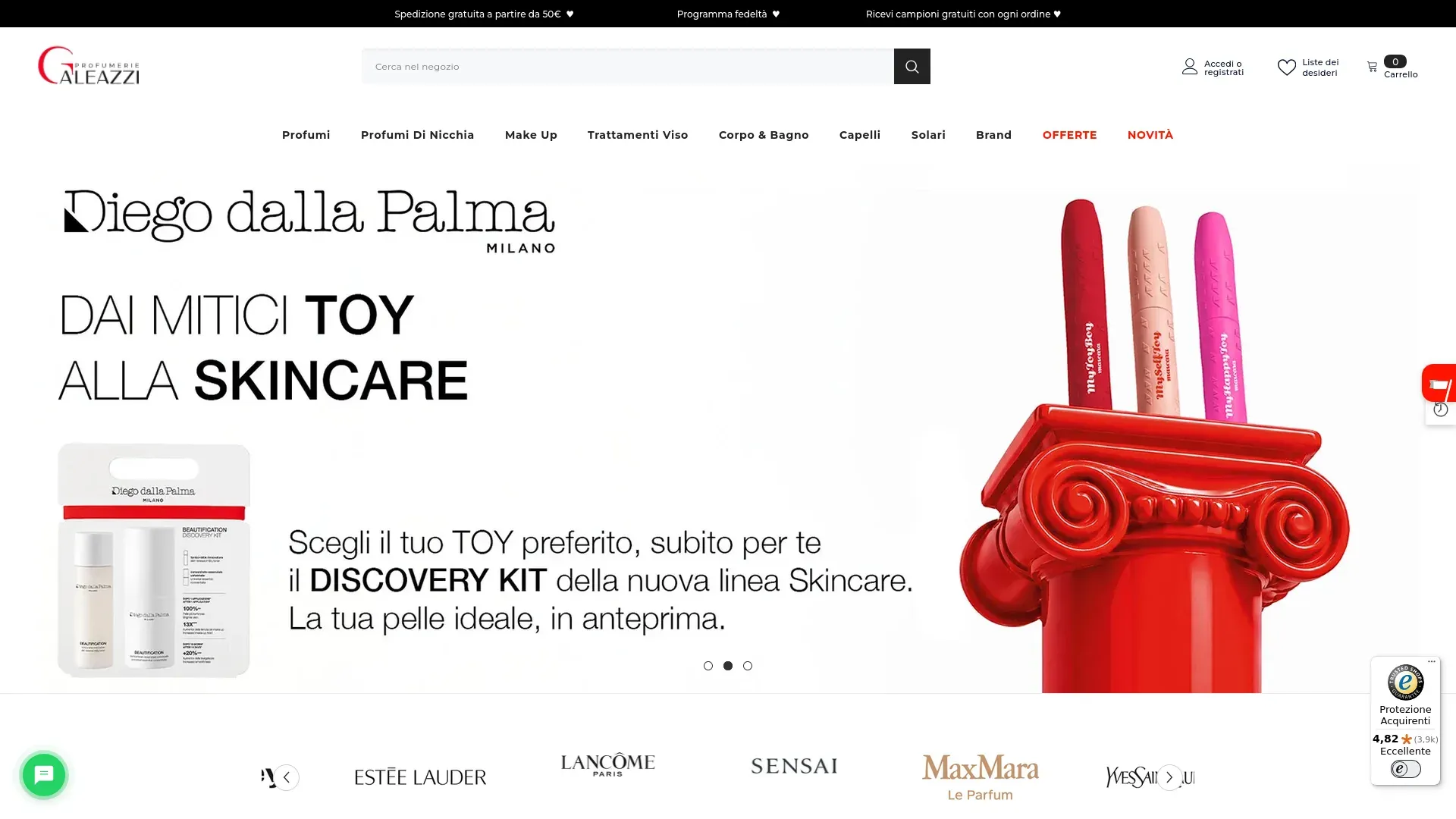 Screenshot PROFUMERIE GALEAZZI (AMS)