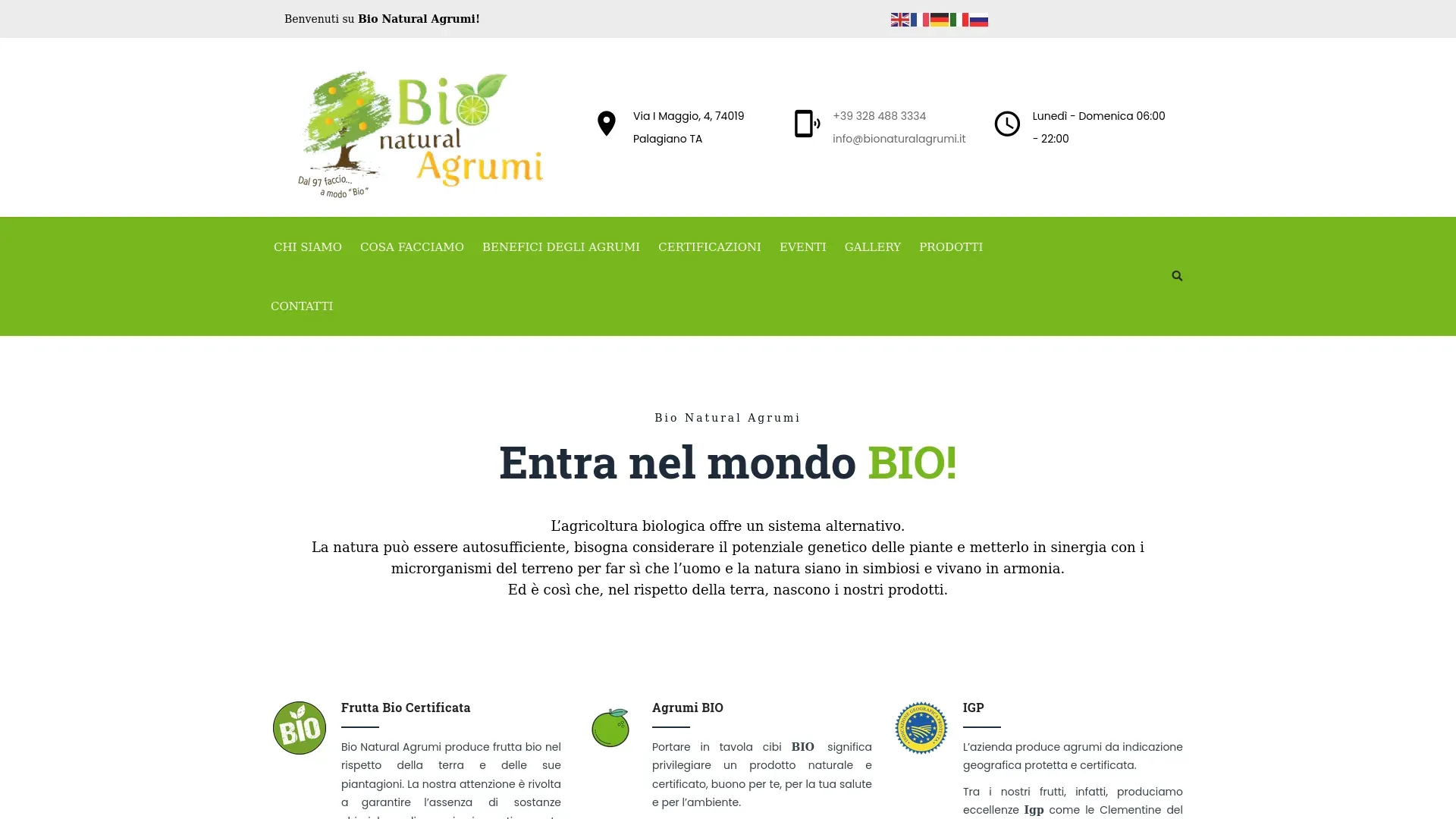 Screenshot BIO NATURAL AGRUMI