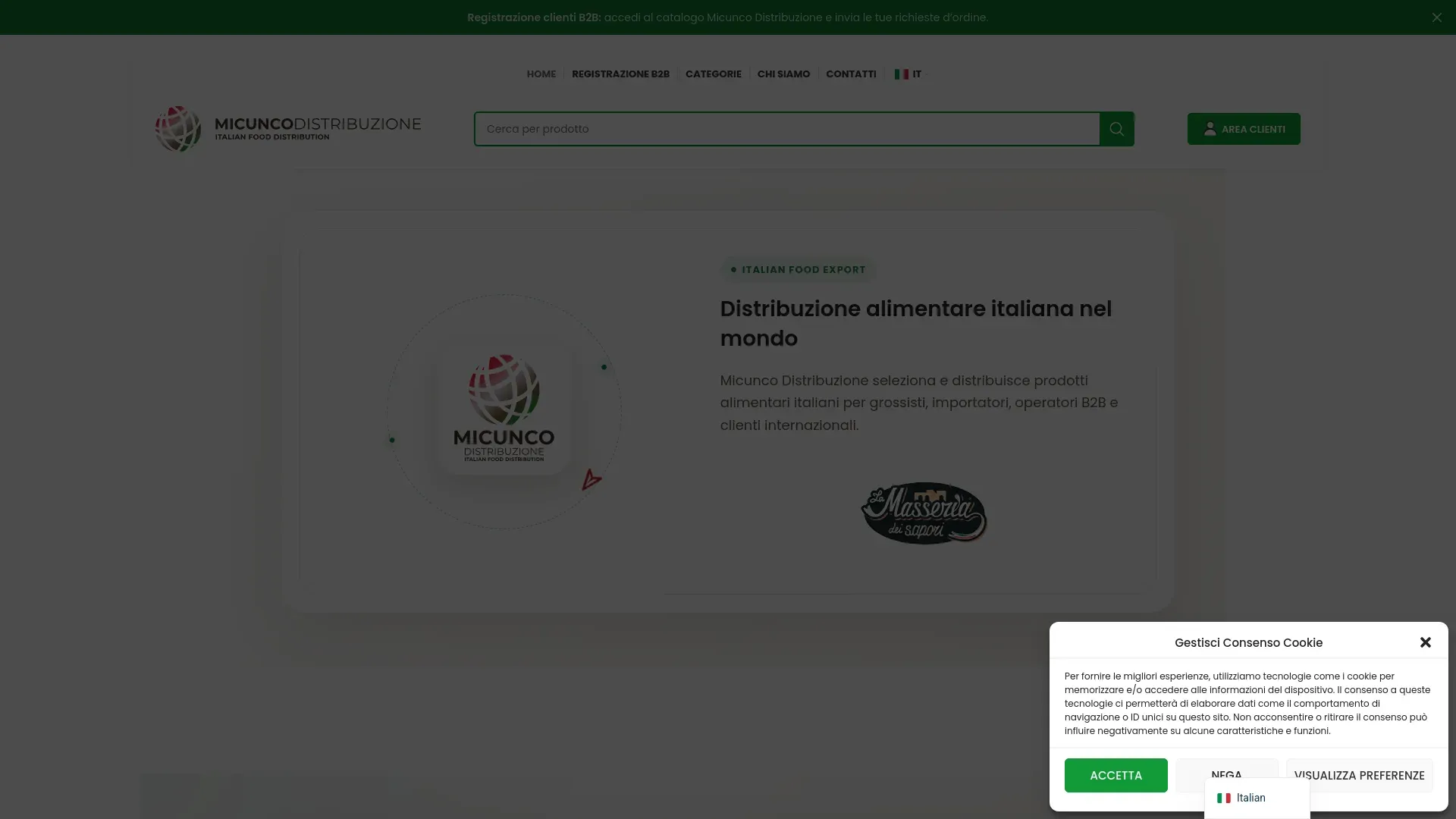 Screenshot MICUNCO DISTRIBUZIONI SRL