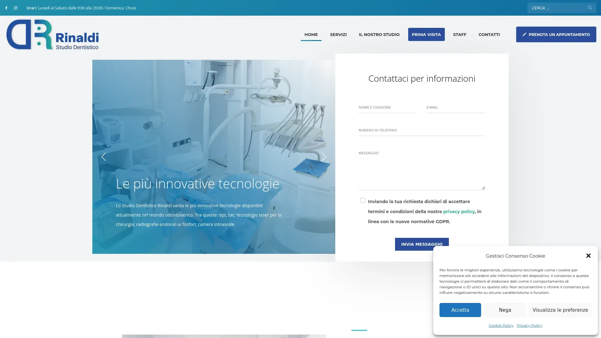 Screenshot STUDIO DENTISTICO RINALDI